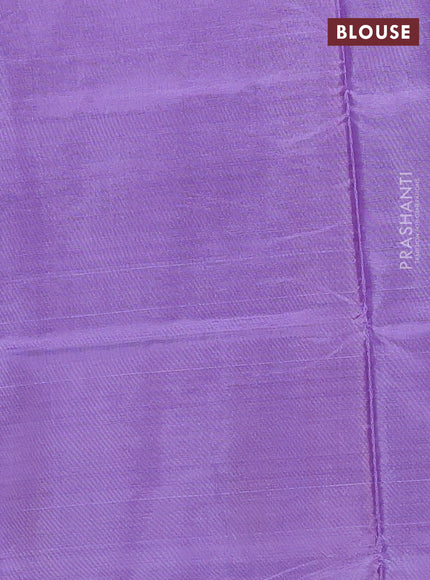 Banana pith saree pink and lavender with thread woven buttas in borderless style