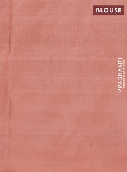 Banana pith saree pastel peach shade and peach shade with thread woven buttas and contrast border