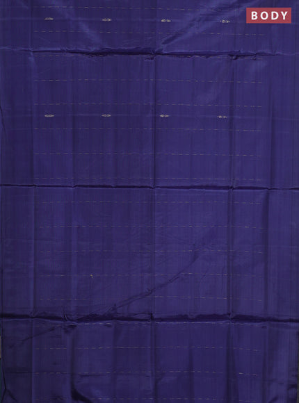 Banana pith saree blue and teal blue with thread woven buttas in borderless style