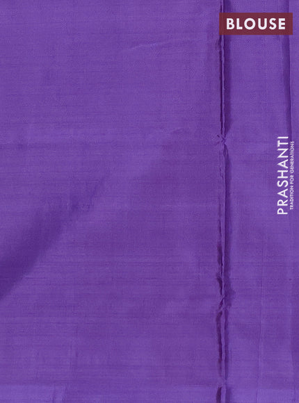 Banana pith saree teal blue and pastel violet with thread woven buttas in borderless style