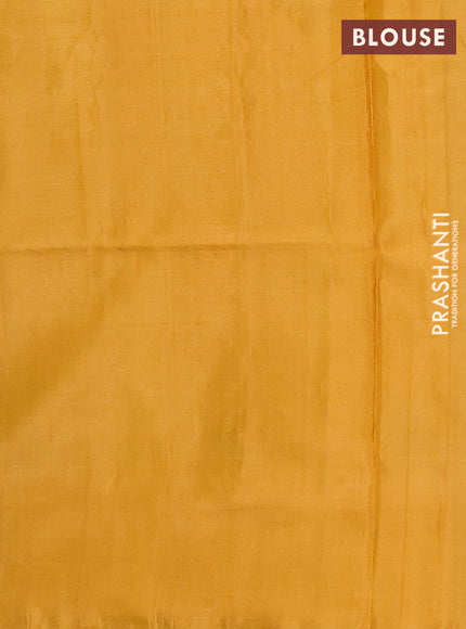 Banana pith saree pastel violet and dark mustard with thread woven buttas and borderless style