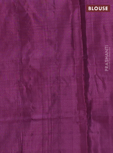 Banana pith saree beige and magenta pink with thread woven buttas in borderless style