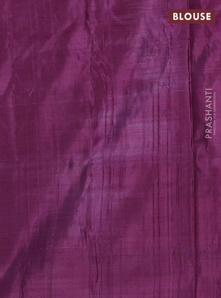 Banana pith saree pale yellow and magenta pink with thread woven buttas in borderless style