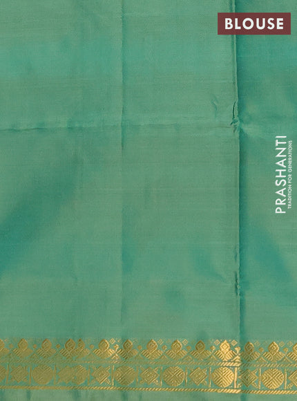 Banana pith saree mustard green and green with thread woven buttas and small zari woven border