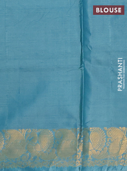 Banana pith saree mauve pink and pastel green with thread woven buttas and zari woven border