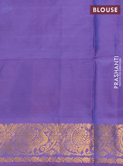 Banana pith saree pink and violet with thread woven buttas and zari woven border