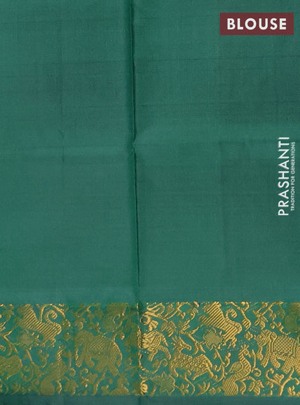 Banana pith saree light green and green with thread woven buttas and zari woven border