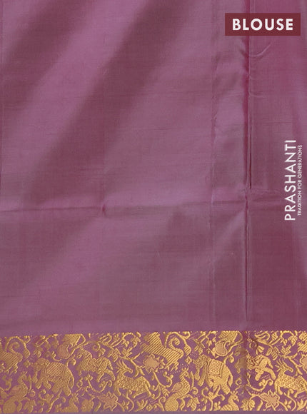 Banana pith saree pink and wine shade with thread woven buttas and zari woven border
