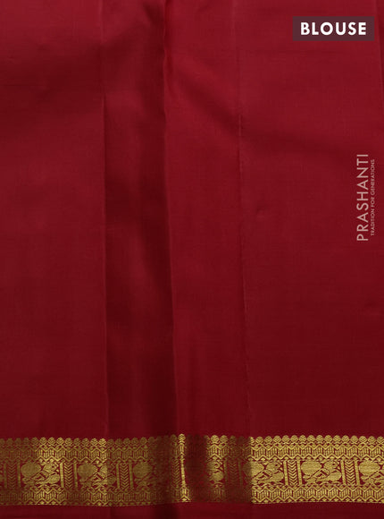 Pure kanchipuram silk saree red with allover zari woven 1000 buttas and zari woven border