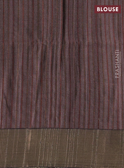 Semi matka saree coffee brown with allover patola prints and zari woven border