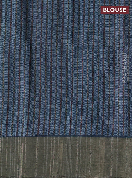 Semi matka saree peacock green with allover patola prints and zari woven border