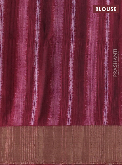 Semi matka saree purple and maroon with allover patola prints and zari woven border
