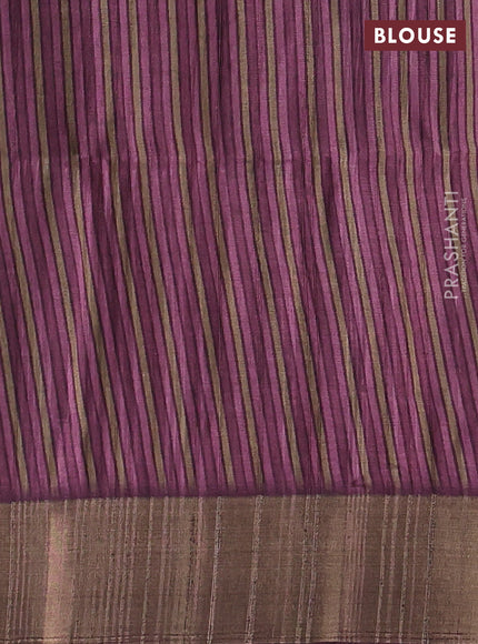 Semi matka saree wine shade and deep purple with allover patola prints and zari woven border