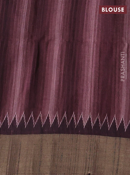 Semi matka saree deep maroon with allover patola prints and zari woven border