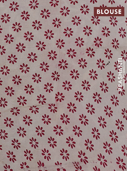 Kalamkari semi silk saree brown and magenta pink with allover prints and printed border