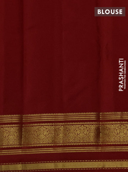 Pure kanchipuram silk saree red with allover zari stripe weaves and rettapet zari woven border
