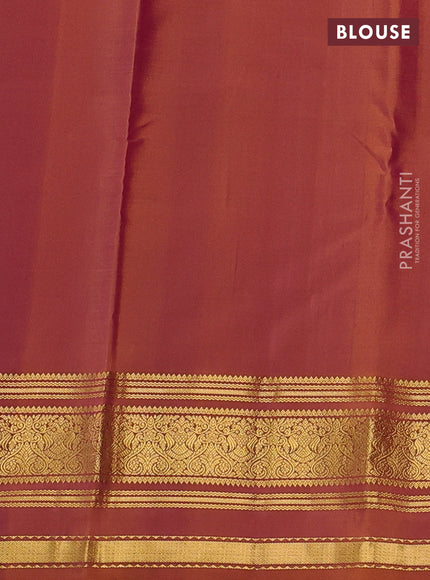 Pure kanchipuram silk saree purple with allover thread weaves and ganga jamuna border