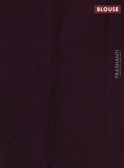 Pure kanchipuram silk saree jamun shade with allover zari woven buttas and zari woven butta border