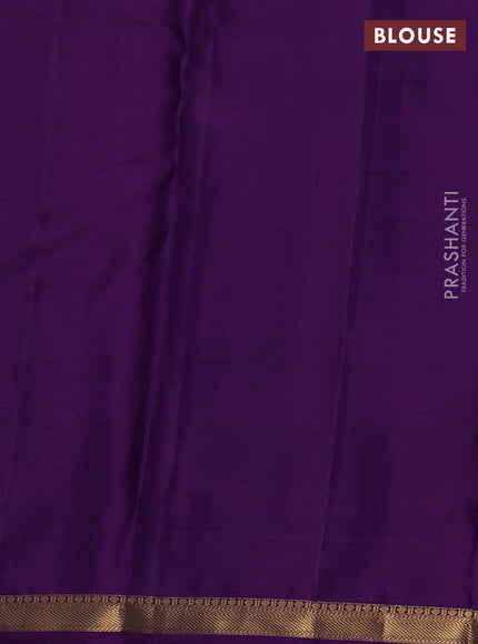 Pure kanchipuram silk saree purple with zari woven buttas and zari woven border