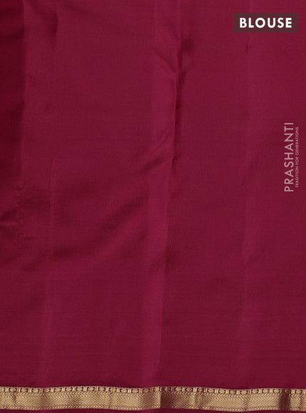 Pure kanchipuram silk saree dark pink with zari woven buttas and zari woven border