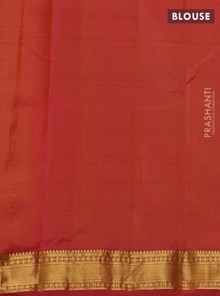 Pure kanchipuram silk saree lime green and pink with zari woven buttas and zari woven border
