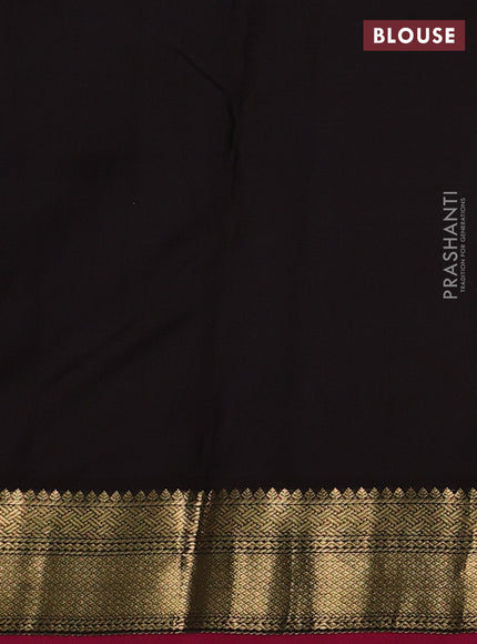Pure kanchipuram silk saree teal blue and coffee brown with allover zari stripe pattern and zari woven korvai border