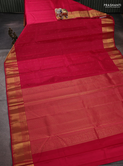 Pure kanchipuram silk saree pink with zari woven buttas and zari woven border