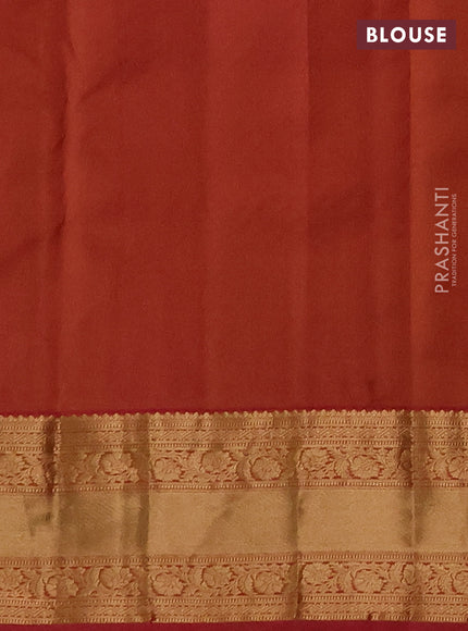Pure kanchipuram silk saree light green and pink with zari woven buttas and zari woven border