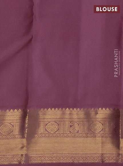 Pure kanchipuram silk saree teal blue and pastel pink with zari woven buttas and zari woven korvai border