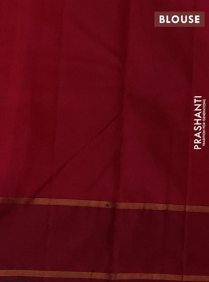 Pure kanchipuram silk saree pinkish orange and dark pink with zari woven buttas and rettapet zari woven border