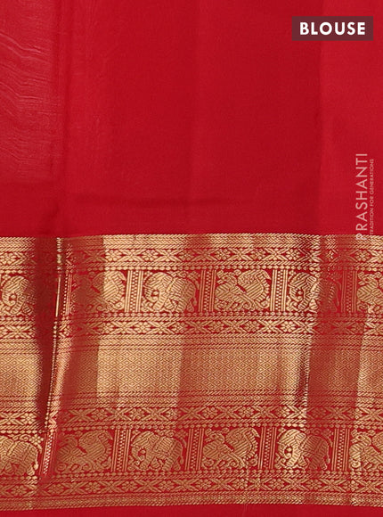 Pure kanchipuram silk saree off white and red with allover zari woven 1000 buttas and long zari woven korvai border