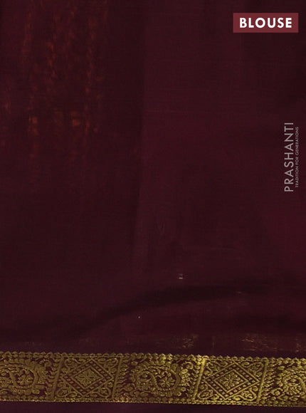 Silk cotton saree honey shade and coffee brown with plain body and zari woven border