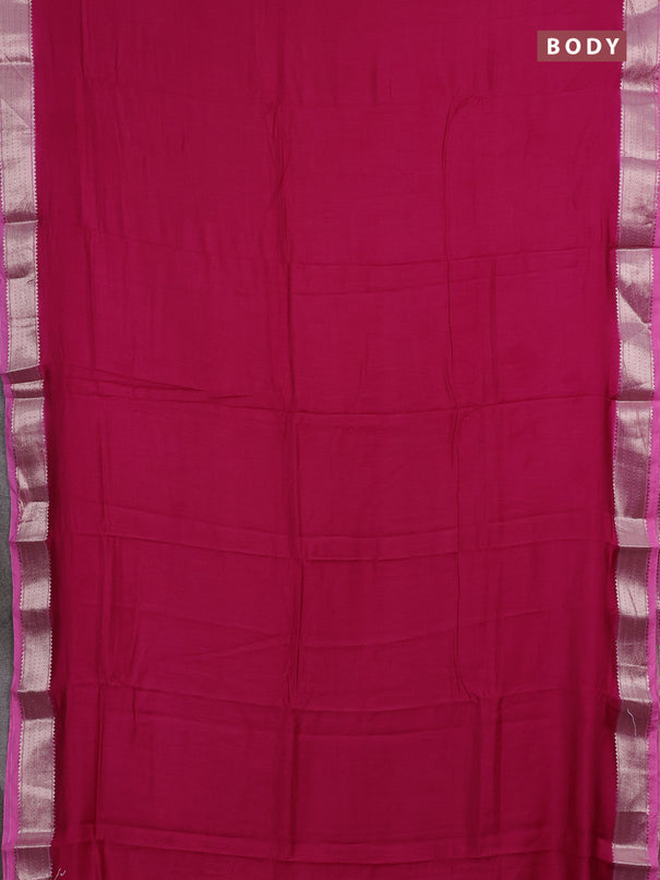 Pink &  Semi Mangalgiri Cotton Saree - Brocade Blouse