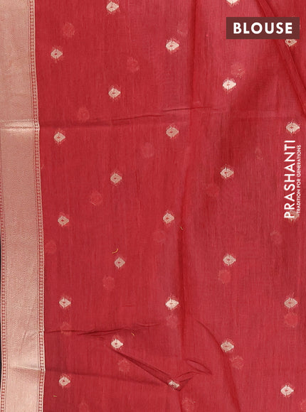 Jamdhani cotton saree black and maroon with allover thread weaves and jamdhani pallu