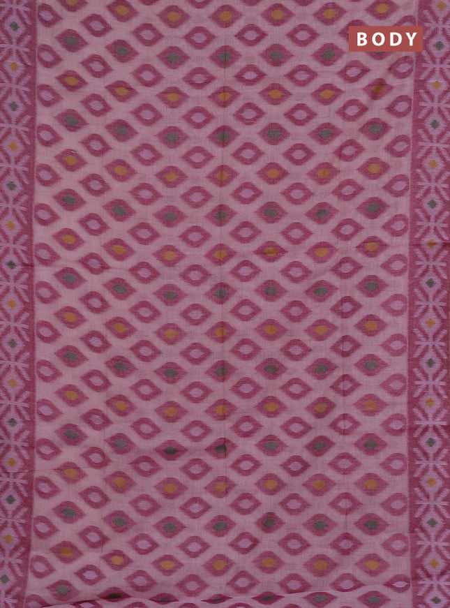 Jamdhani cotton saree lavender and purple with thread woven buttas and jamdhani pallu