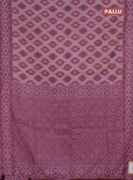 Jamdhani cotton saree lavender and purple with thread woven buttas and jamdhani pallu