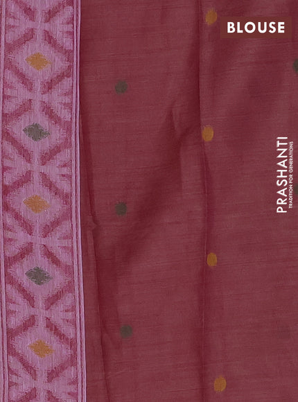 Jamdhani cotton saree lavender and purple with thread woven buttas and jamdhani pallu