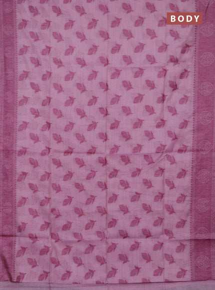 Jamdhani cotton saree lavender and purple with thread woven buttas and jamdhani pallu