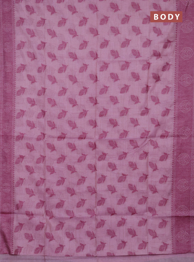 Jamdhani cotton saree lavender and purple with thread woven buttas and jamdhani pallu