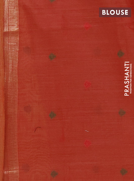 Jamdhani cotton saree yellow and red with thread woven buttas and pichwai pallu