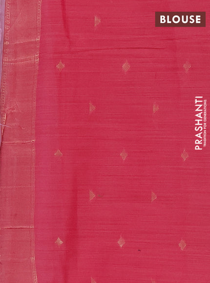 Jamdhani cotton saree lavender and pink with thread woven buttas and jamdhani pallu