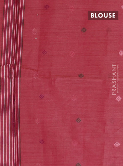 Jamdhani cotton saree peach orange and pink with thread woven buttas and pichwai pallu