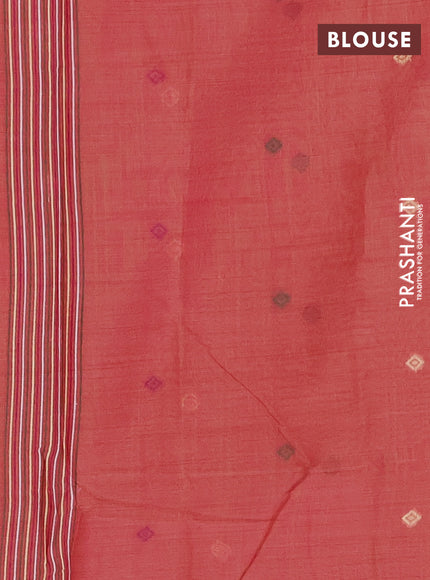Jamdhani cotton saree lime green and pink with thread woven buttas and pichwai pallu