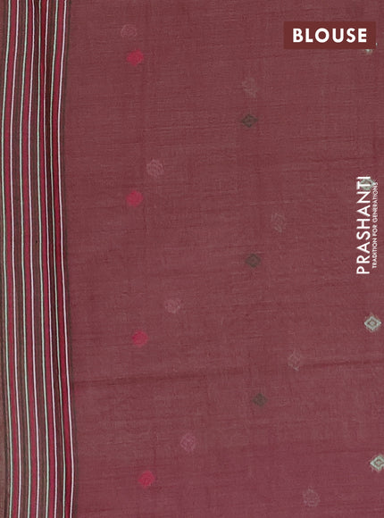 Jamdhani cotton saree teal green and magenta pink with thread woven buttas and pichwai pallu