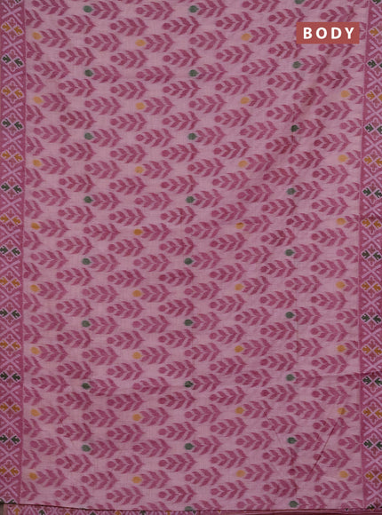 Jamdhani cotton saree lavender and purple with allover thread woven buttas and jamdhani pallu