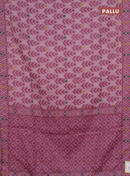 Jamdhani cotton saree lavender and purple with allover thread woven buttas and jamdhani pallu