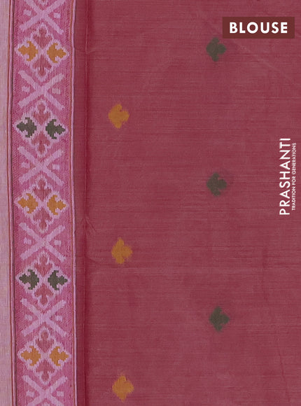 Jamdhani cotton saree lavender and purple with allover thread woven buttas and jamdhani pallu
