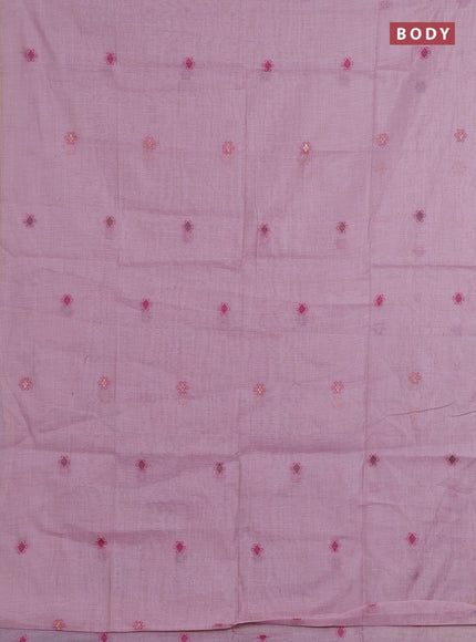 Jamdhani cotton saree lavender and purple with thread woven buttas and jamdhani pallu