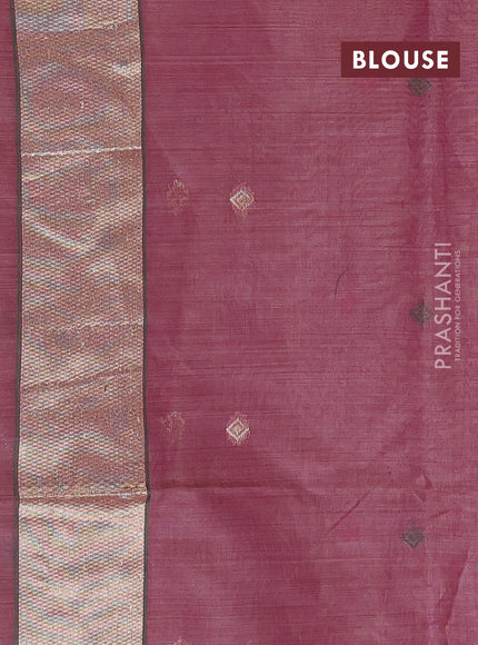 Jamdhani cotton saree lavender and purple with thread woven buttas and jamdhani pallu