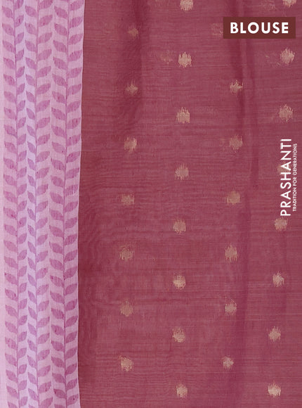 Jamdhani cotton saree lavender and purple with thread woven buttas and jamdhani pallu